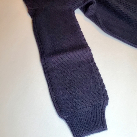 NWT Ann Taylor Lace Up Neck Dark Navy Sweater Dress Sz SP - Picture 11 of 11